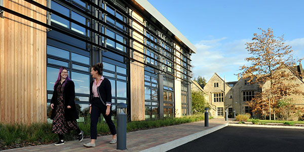 Two students outside the alliston centre